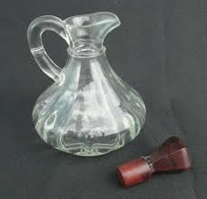 Vintage Clear Glass Cruet with Bakelite Stopper | eBay