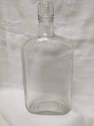 Full Pint 8.25" Tall Flat Blown Buck Glass Primitive Antique ...