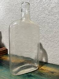 Old Taylor Whiskey Bottle – Embossed, Clear Glass, Pint Size ...