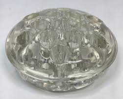 Vintage Flower Frog 13 Hole Footed Clear Glass Flower ...