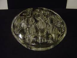 VINTAGE LARGE CLEAR GLASS FLOWER FROG 13 HOLES 4-3/4 ...