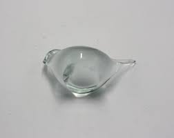 Vintage Crystal Glass Bird - Etsy