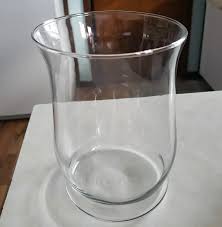 CLEAR GLASS HURRICANE VASE 8'' TALL-PRE-OWNED | eBay