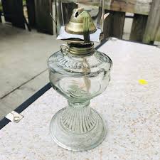 Paloma Burner Clear Glass Oil Lamp w/Glass Chimney 13" Tall New In Box | eBay