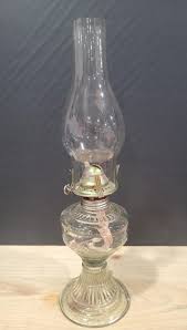 Vintage Elegant Oil Lamp Lantern Clear Glass 13 Inches Tall - Etsy Israel