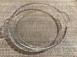 Vintage Anchor Hocking USA 9.5” Heavy Glass Pie Plate Fluted Clear Ruffled Edge | eBay