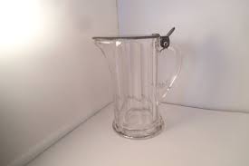 Antique Vintage Clear Glass Syrup Pitcher with Metal Flat Lid | eBay