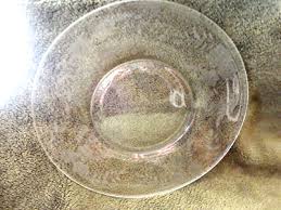 Rock Sharpe Clear Cut Glass Floral Lunch Plate 8"w Vintage | eBay