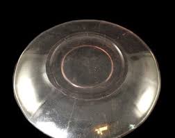 Pink Depression Glass Tea Cup and Saucer Mid Century. - Etsy