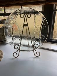 Vintage Etched Glass Bamboo Platter: Textured Serving Tray, Nature Inspired Decor - Etsy Australia