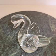 Clear Glass Swan With Controlled Bubbles - Etsy