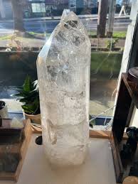 Large Clear Quartz Polished Tower from Brazil - Rainbow Filled - All Chakra Healing, Energy Balancin — Find Your Center Seattle