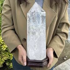 17.9LB TOP Natural clear quartz obelisk carved crystal wand point Reiki Tower | eBay