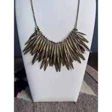 H&M | Jewelry | Hm Necklace Runway Gold Tone Layered Spikes ...