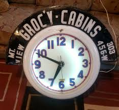 Electric Neon Clock company Cleveland neon clock vintage ...