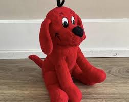 Hand-sewn Clifford the Big Red Dog Plush, Dog Bean Plushies, Handmade Stuffed Animal, Weighted Dog Plush, Plush, Great for Gifts, Weighted - Etsy