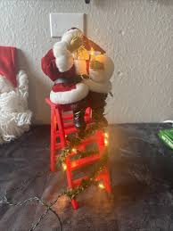 Rare Vintage Motion & Christmas Lights Santa Claus Sitting ...