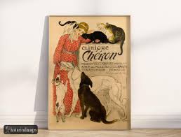 Theophile Steinlen Clinique Cheron. Beautiful Vintage Poster ...