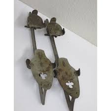 Vintage 1940's Union Hardware Metal Clamp On Ice Skates Size ...
