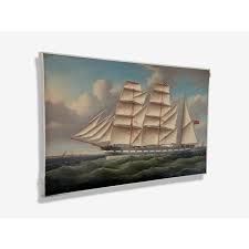 William Ball Spencer, Oil on Canvas, Seascape Painting, British, 19th C., Framed | Chairish