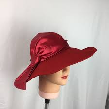 Red Large Brim Hat Vintage Giorgi 100% Wool Red Hat by ...