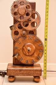 Rare Wooden Gear Clock By Clockwork Inc | eBay