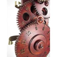 Contemporary Modern Sculptural Gear Clock by Clockwork Inc. | Chairish