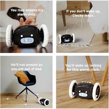 Extra Loud Alarm Clock for Heavy Sleepers on Wheels Rolls ...