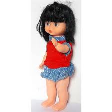 DOLL - CHEEKY CHRISSIE in RED and BLUE COTTON DRESS - 22 cm ...