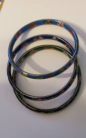 Cloisonne Bangle Bracelets (3) Floral Item 837 | eBay