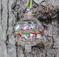 Egyptian Blown Glass Ornament- Clear With Multi Colors ...