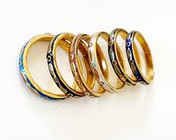 Vintage 3mm Chinese Cloisonne Ring New Old Stock - Etsy