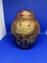 GINGER JAR URN VASE ENAMEL ON BRASS - MADE IN INDIA | eBay