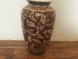 Andrea by Sadek Vase Royal Scroll by Nicoll Andrea Red-Brown ...