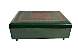 Otagiri Maryann Baker Green/Paisley Lacquerware Jewelry Box ...