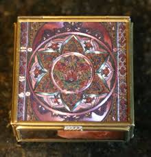 1993 Via Vermont Thomas Cathey Glass and Brass Trinket Box 3 ...