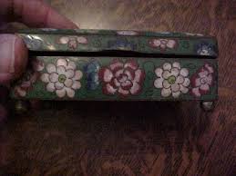 ANTIQUE CLOISONNE HINGED TRINKET JEWELRY BOX , 1900s "CHINA ...