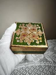 Florentine Jewellery Box. Wooden Gilt and Lacquered ...