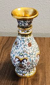 Brass Enamel Vase Zi Jin Cheng Fine Large | eBay