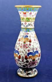 Rare Vintage Asian Cloisonné Floral Design Vase | eBay