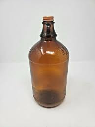 Vintage Amber Brown Glass Embossed Clorox Bottle 64oz Jug With Orange Lid | eBay