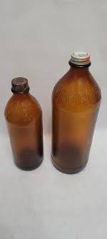 Antique Amber Glass Clorox Bottle 1910 - 1920 Brown Top Set ...