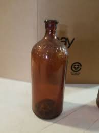 Vintage Clorox 16oz Amber Glass Bottle Antique Brown 8" Tall PAT. OFF | eBay