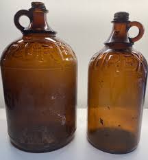 2-Vintage PUREX Gallon Brown Amber Glass Bottles In ...