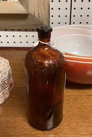 Vintage Clorox Amber Glass 16 Ounce Bottle w/ Rubber Stopper ...