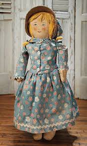 Rare American Patented Cloth Doll with Original Costume by Anne Maxwell