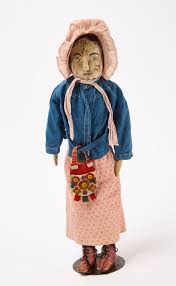 Early Cloth Doll with Bonnet sold at auction on 18th July | New England Auctions