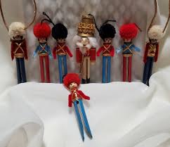 8Pc VTG Soldiers Handpainted Wooden Clothespin Christmas ...