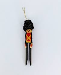 Vintage 1980s Wooden Clothes Pin Nutcracker Soldier Hanging ...