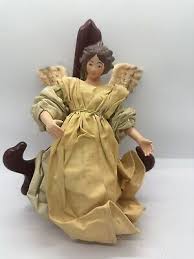 Vintage CARTAPESTA Style Christmas 8" Angel Hanging cloth ...